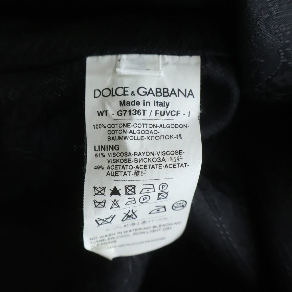 DOLCE & GABBANA(ドルチェアンドガッバーナ) コットンベスト ブラック #46 G7136T