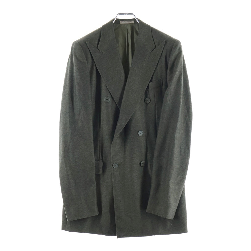 BOTTEGA VENETA(ボッテガヴェネタ) ダブルブレステッドカシミヤジャケット カーキ #44 442918
