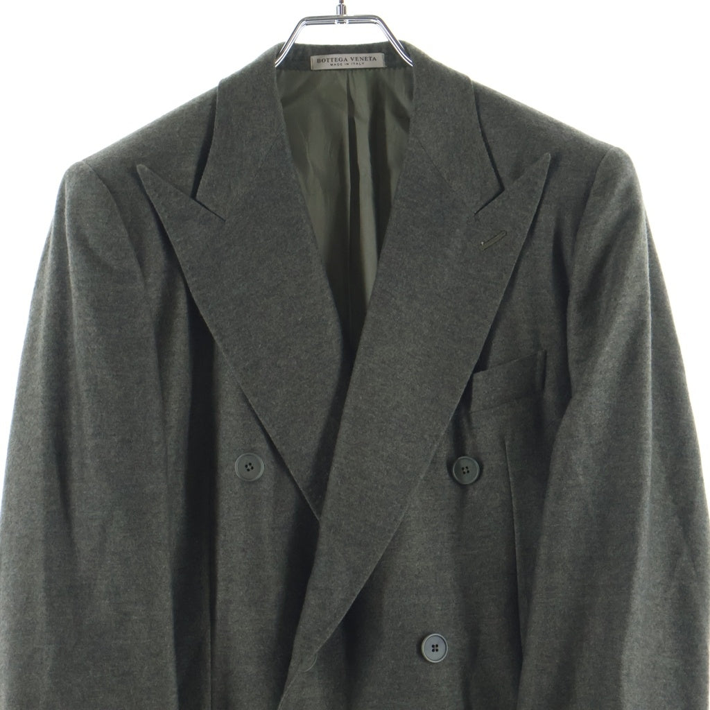 BOTTEGA VENETA(ボッテガヴェネタ) ダブルブレステッドカシミヤジャケット カーキ #44 442918