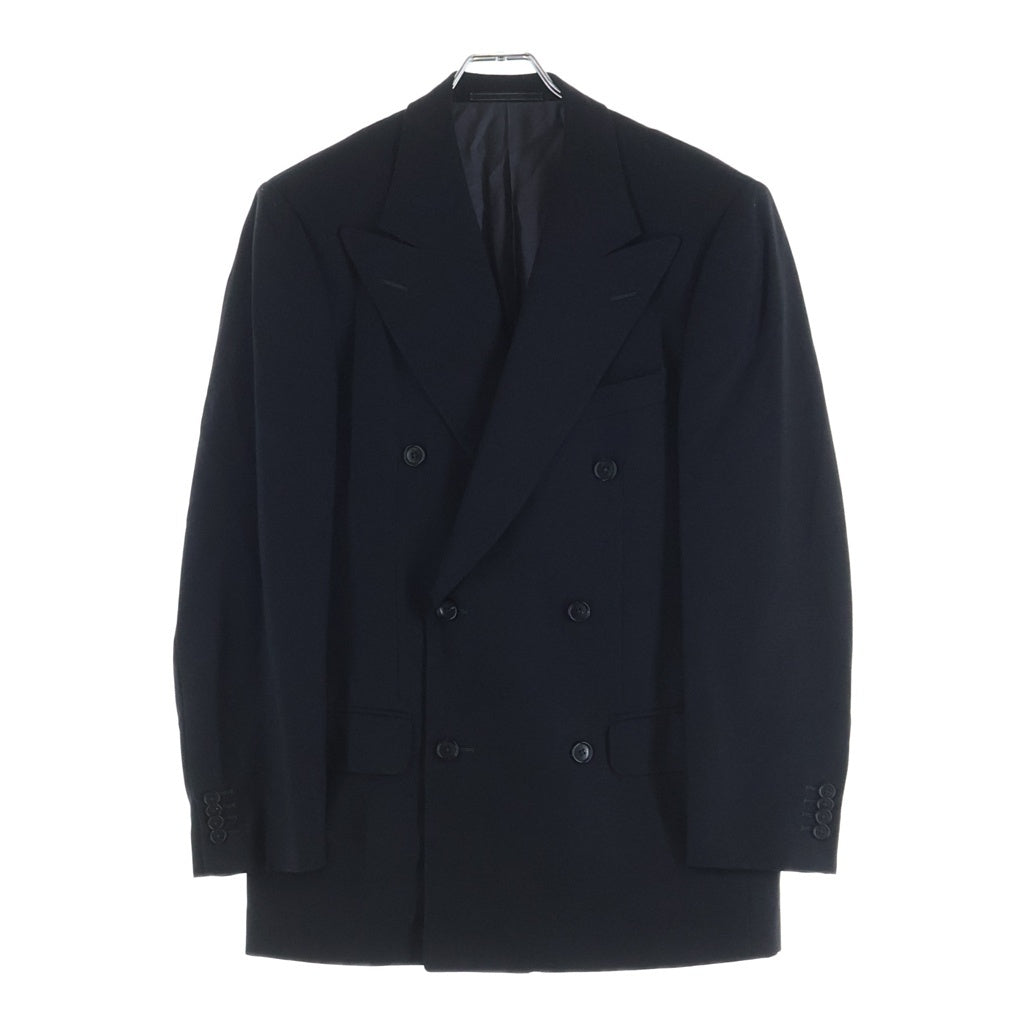 Ermenegildo Zegna(エルメネジルドゼニア) ダブルブレステッドウールジャケット ブラック #44