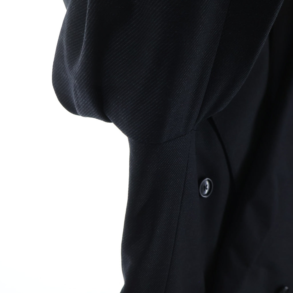 Ermenegildo Zegna(エルメネジルドゼニア) ダブルブレステッドウールジャケット ブラック #44