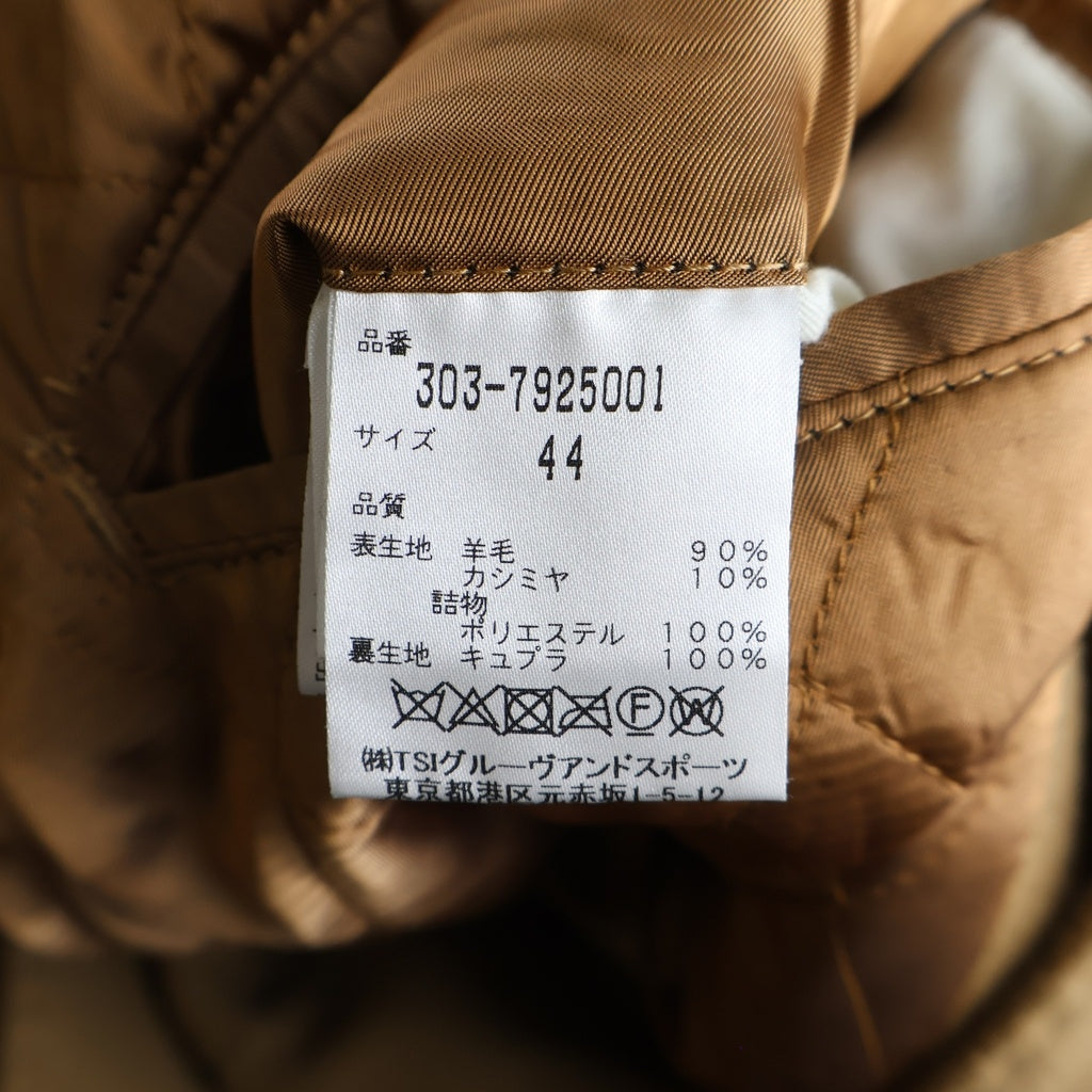 NO BRAND(ノーブランド) Zio bernald(ジオベルナルド) カシミヤ ウール ロングコート ラグランスリーブ ブラウン 303-7925001