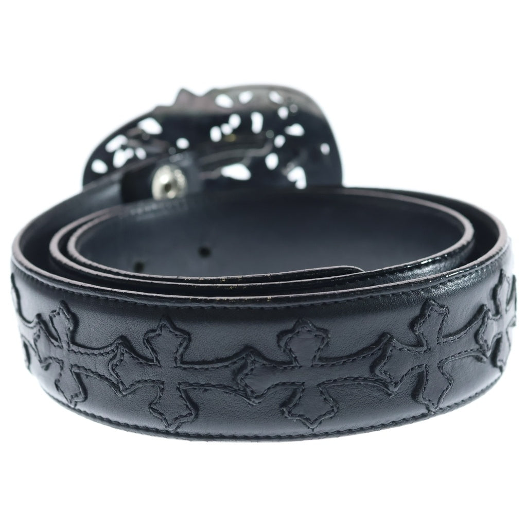 CHROME HEARTS(クロムハーツ) セメタリークロスバックル セメタリークロスパッチ レザーベルト ブラック #34