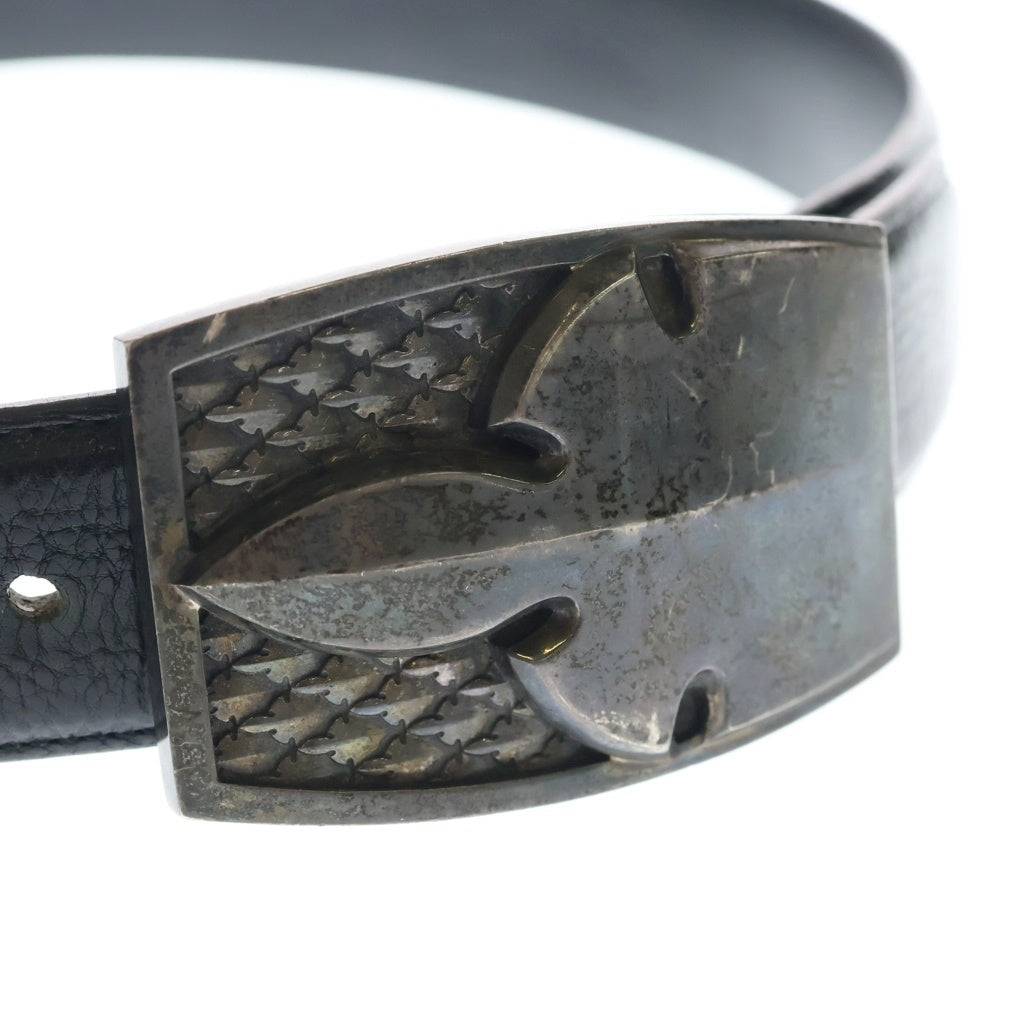 CHROME HEARTS(クロムハーツ) フレアニー バックル レザーベルト ブラック #34