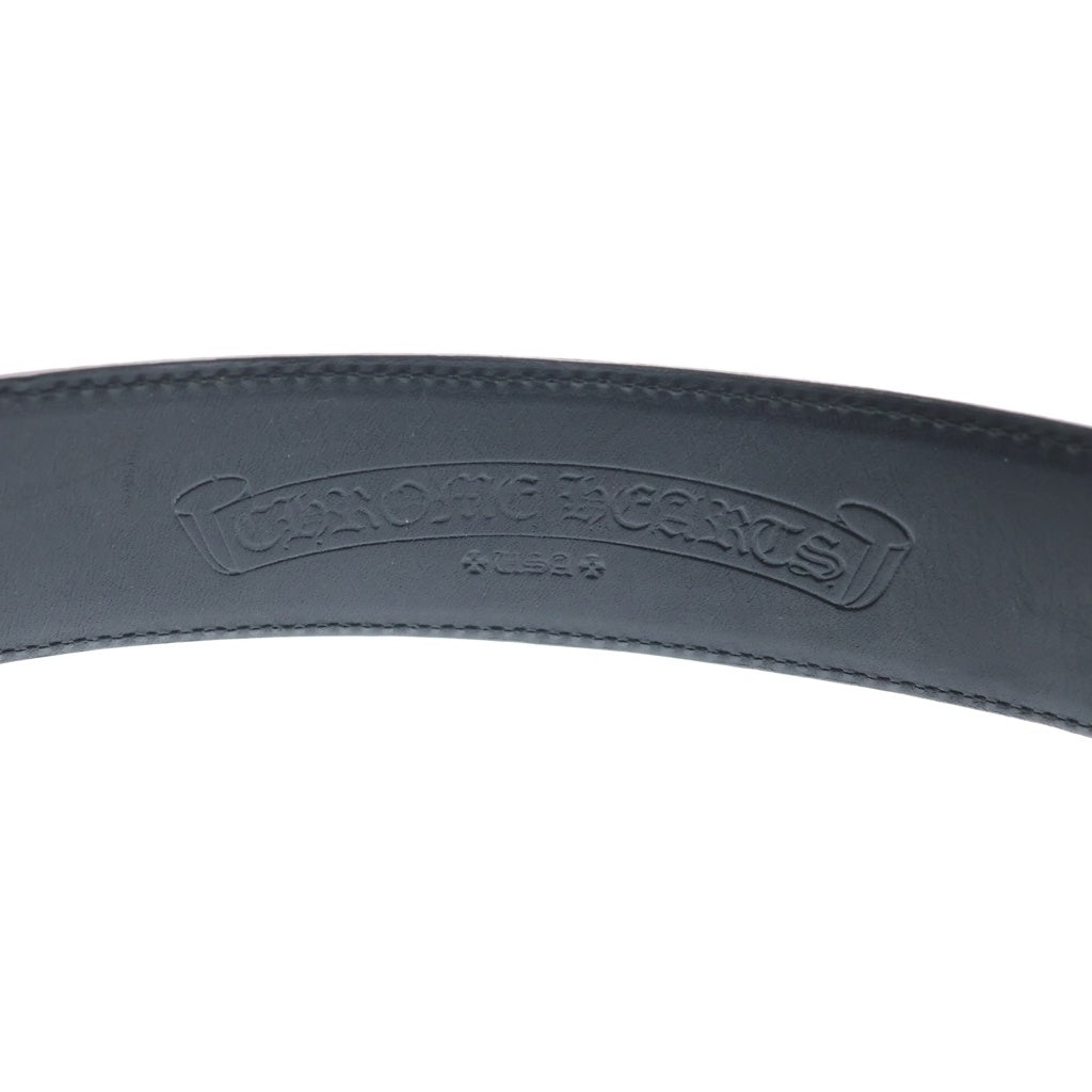 CHROME HEARTS(クロムハーツ) フレアニー バックル レザーベルト ブラック #34