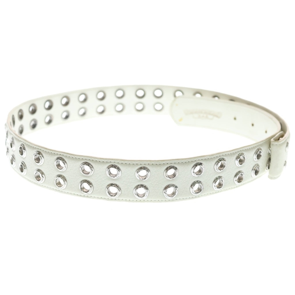 CHROME HEARTS(クロムハーツ) STRAP DBL GROMMET ダブルグロメット レザーベルト ホワイト #34