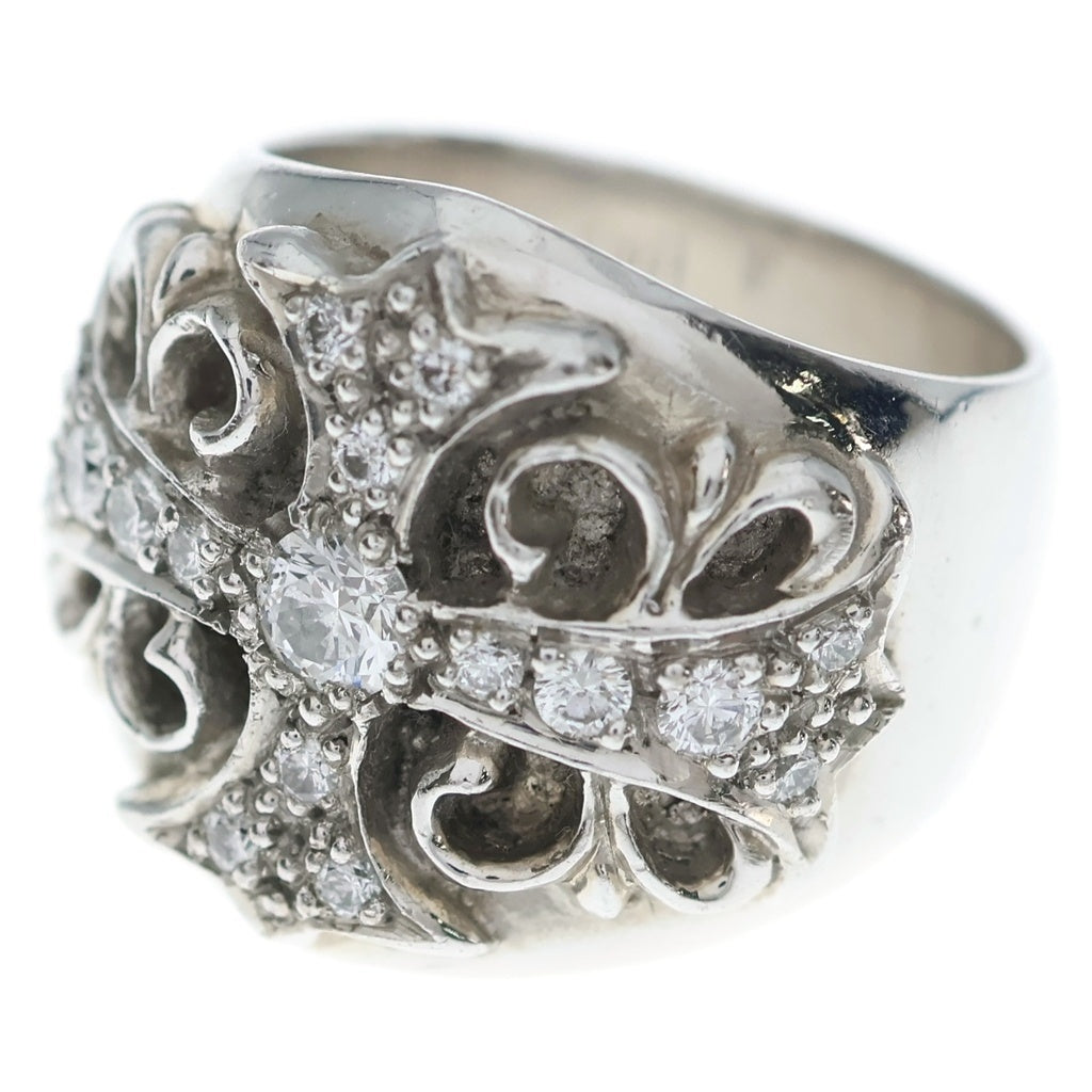 CHROME HEARTS(クロムハーツ) K18WG KEEPER P/DIA キーパーリング PAVEダイヤ ホワイトゴールド #22.5