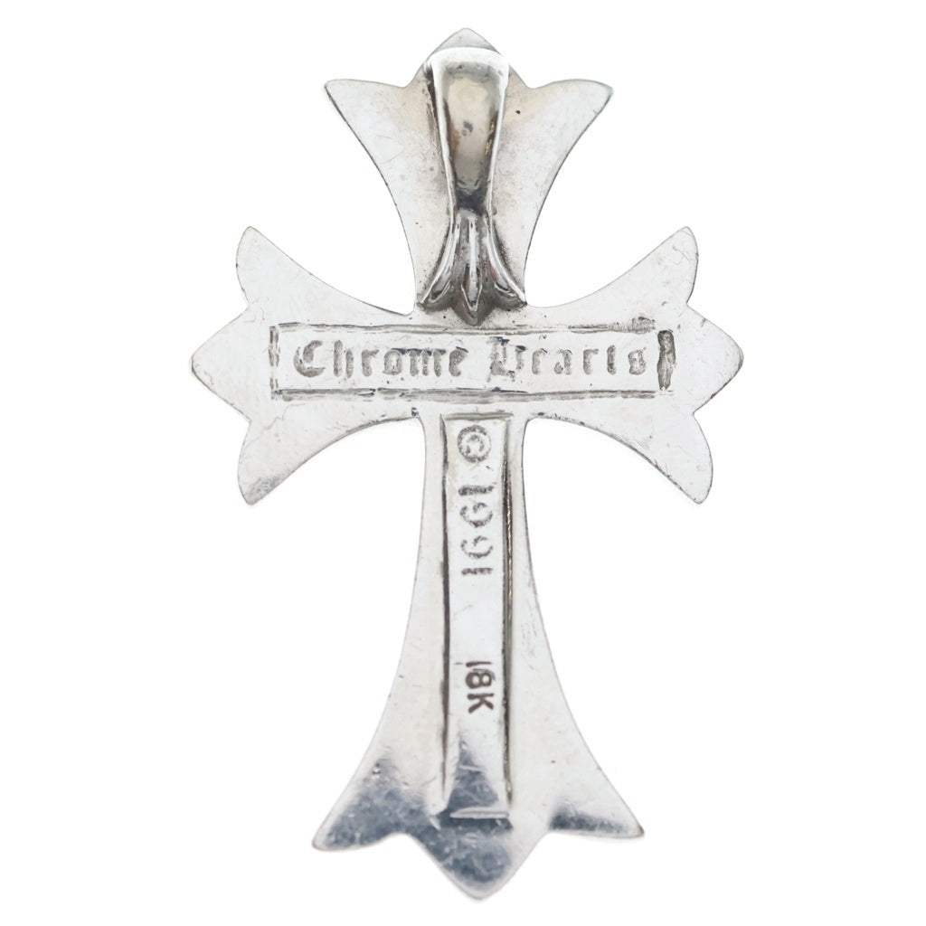 CHROME HEARTS(クロムハーツ) 18KWG CH CRS SML P/DIA スモールCHクロス PAVEダイヤ ネックレストップ ホワイトゴールド