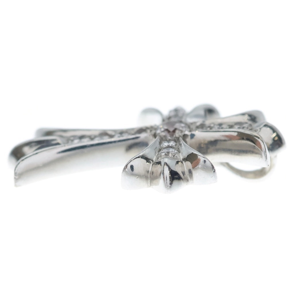 CHROME HEARTS(クロムハーツ) 18KWG CH CRS SML P/DIA スモールCHクロス PAVEダイヤ ネックレストップ ホワイトゴールド