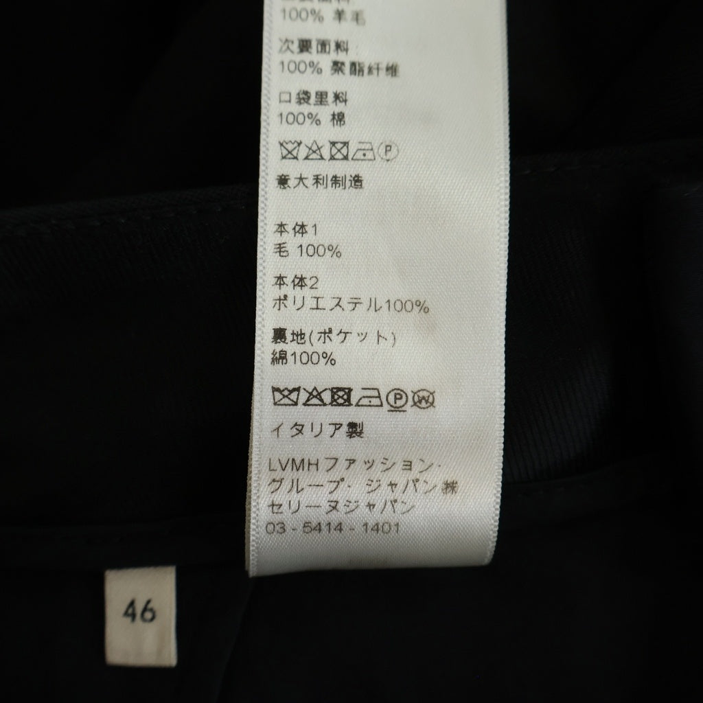 CELINE(セリーヌ) ウール クラシックパンツ グランドプードル スラックス トラウザー スモーキング #46 ブラック 2P096659D