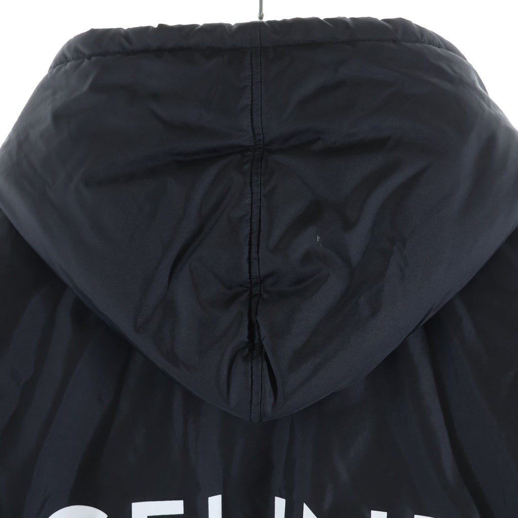 CELINE(セリーヌ) 21AW バックロゴ 中綿入り フーデット テディブルゾン ジャケット #48 ブラック 2W436495M