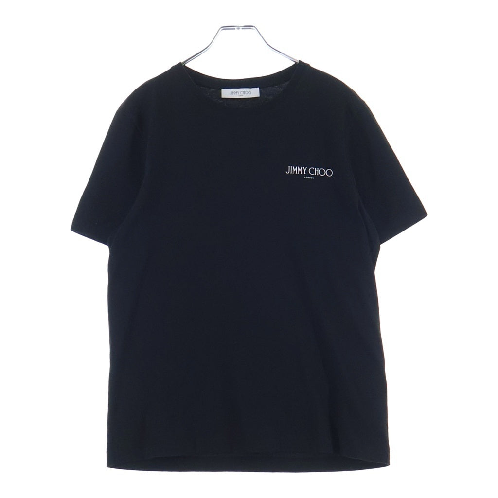 JIMMY CHOO(ジミーチュウ) ロゴプリント コットン 半袖 Tシャツ カットソー ブラック J000131622
