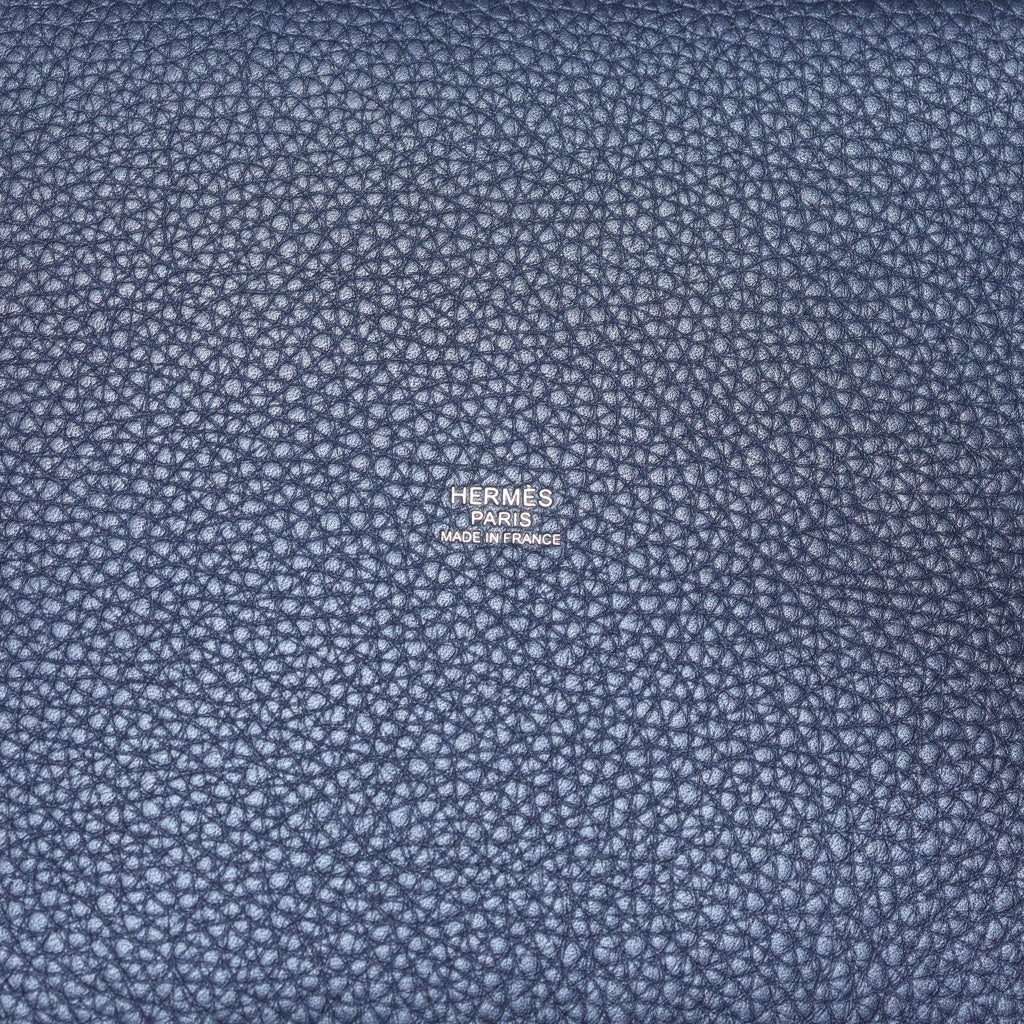 HERMES(エルメス) ピコタンロックMM キャバン トリヨンクレマンス レザー ハンドバッグ ゴールド金具 グレー K刻印 レディース