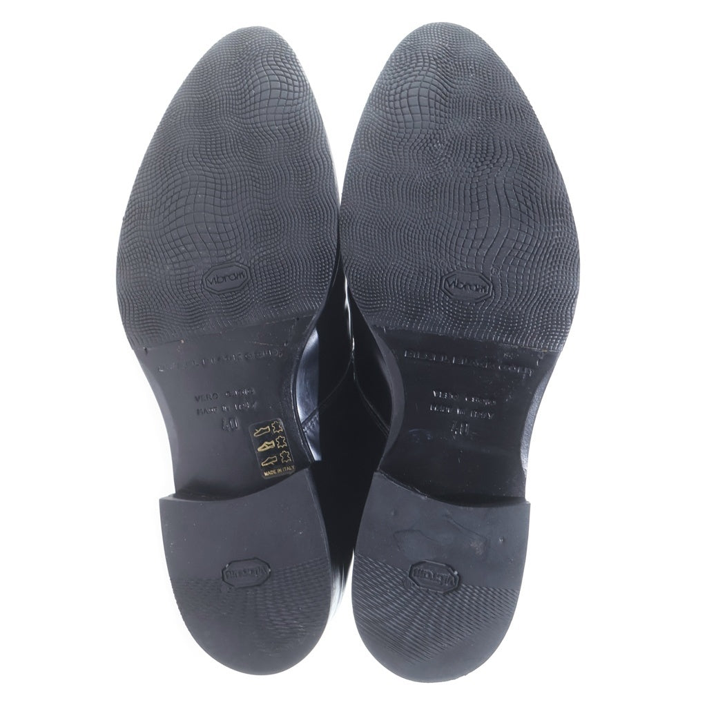 DIESEL(ディーゼル) バックメタル エナメルレザー ドレスシューズ 革靴 vibramソール ブラック