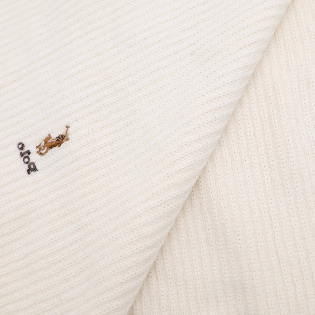 RALPH LAUREN BLACK LABEL(ラルフローレン) レーヨン ウール ナイロン コットン マフラー ストール ホワイト