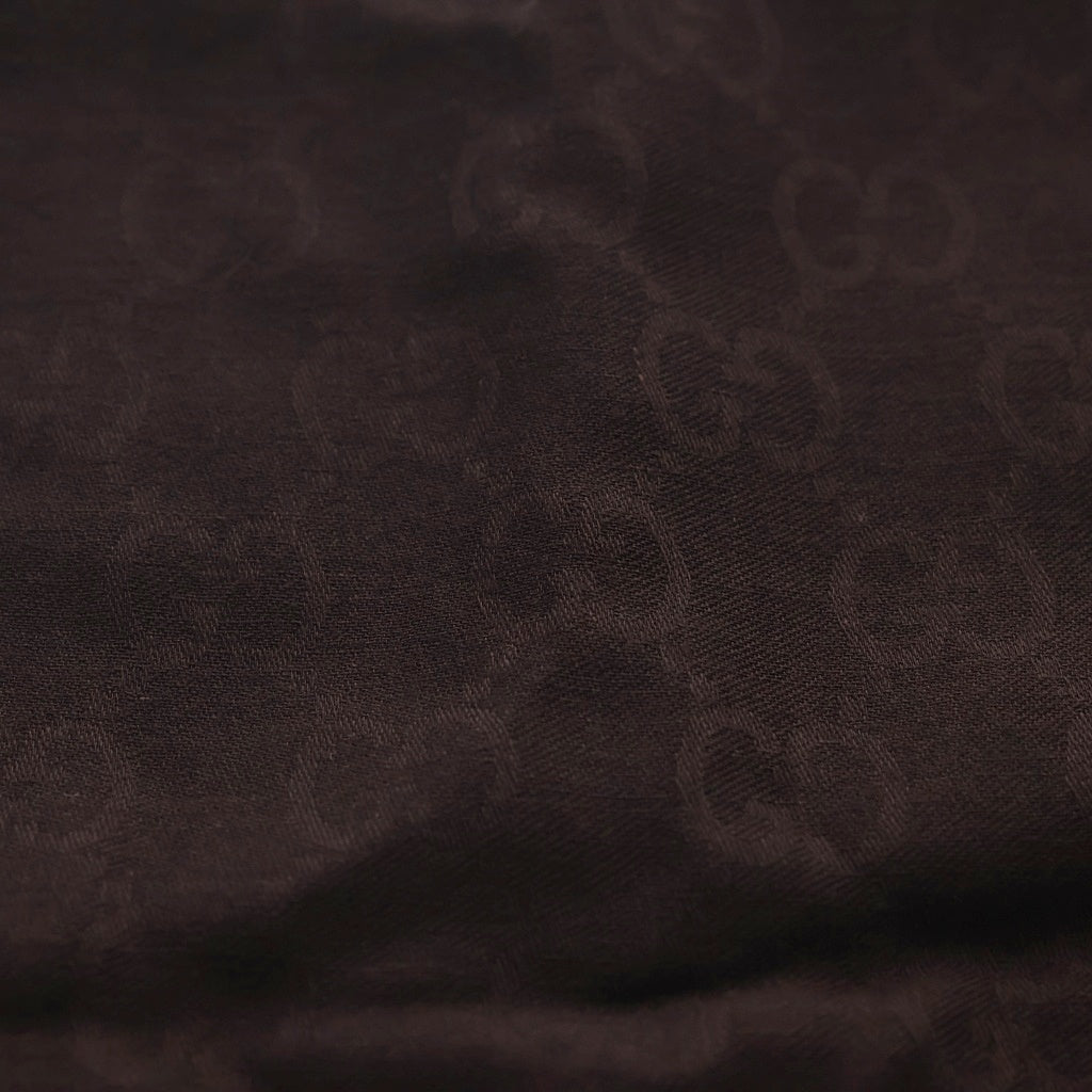 GUCCI(グッチ) GG ウール シルク ストール マフラー ブラウン 165903 3G646