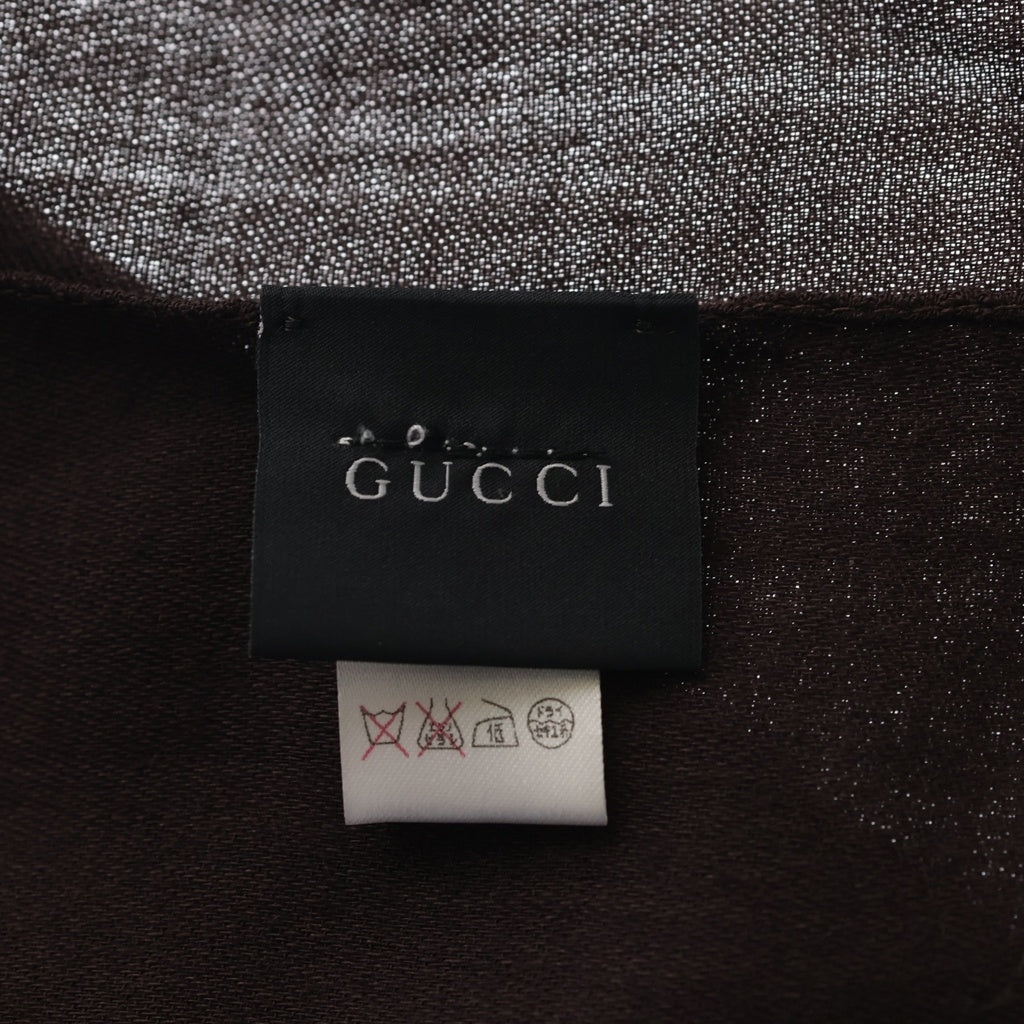GUCCI(グッチ) GG ウール シルク ストール マフラー ブラウン 165903 3G646