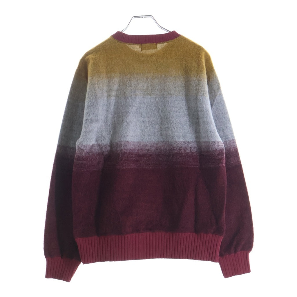 HYSTERIC GLAMOUR(ヒステリックグラマー) ZAP! グラフィック グラデージョンニット ウール ポリエステル 長袖 ニット セーター #S オレンジ/グレー/レッド