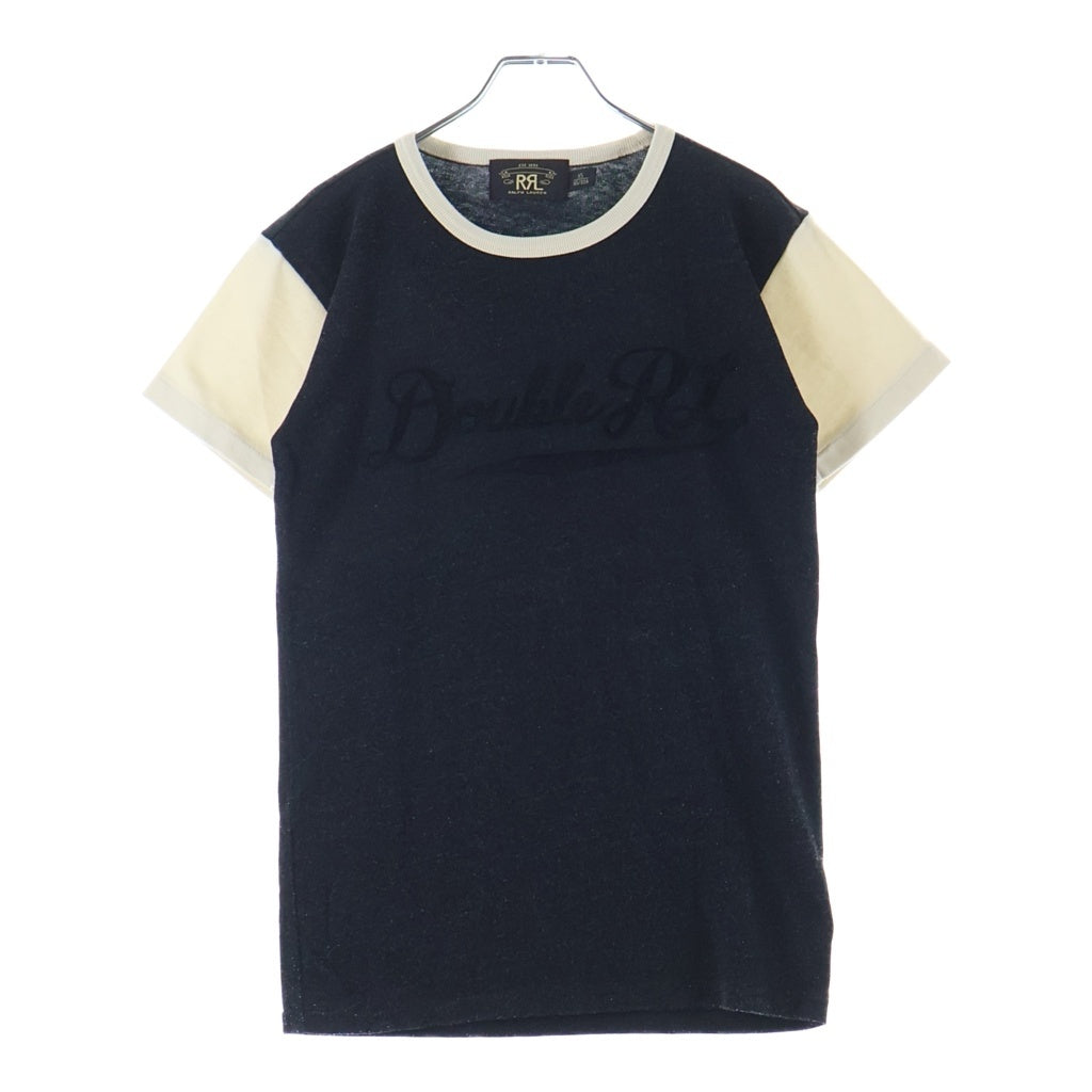RRL(ダブルアールエル) リンガーTシャツ コットン ポリエステル レーヨン 半袖 Tシャツ カットソー #XS ダークグレー/ホワイト