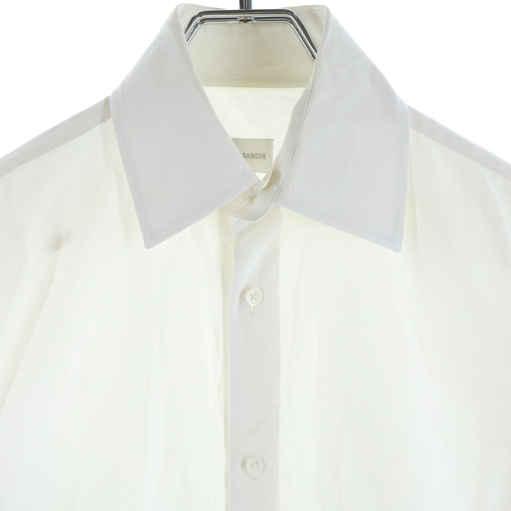 JIL SANDER NAVY(ジルサンダーネイビー) コットン 長袖 ロングスリーブシャツ #37 ホワイト