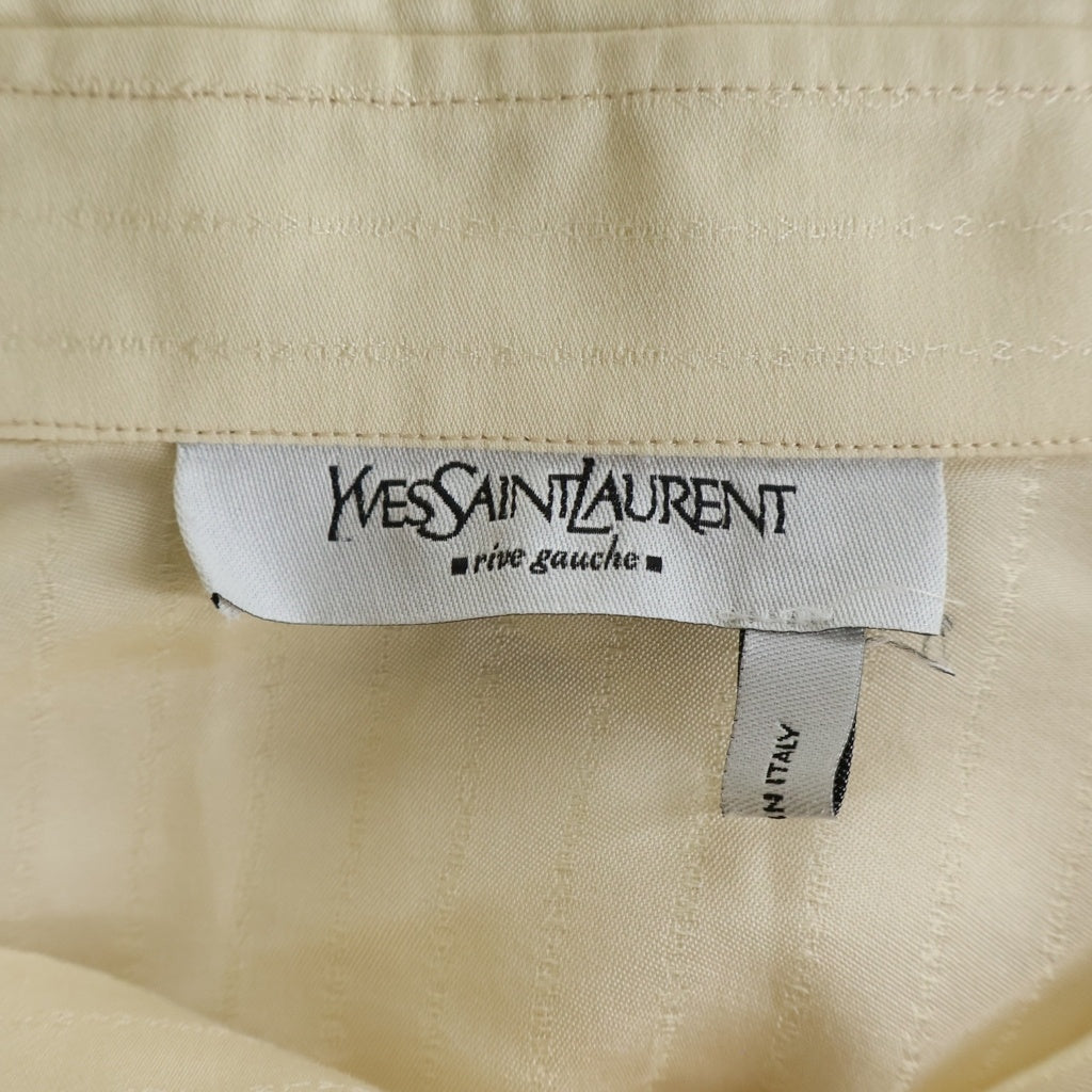 YVES SAINT LAURENT(イヴサンローラン) コットン シルク 長袖 ロングスリーブシャツ #38 ベージュ 114169