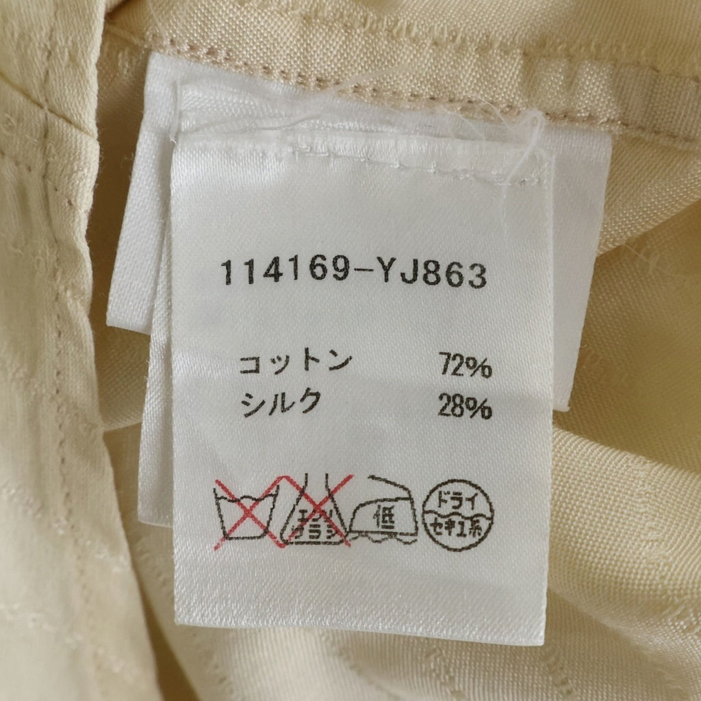 YVES SAINT LAURENT(イヴサンローラン) コットン シルク 長袖 ロングスリーブシャツ #38 ベージュ 114169