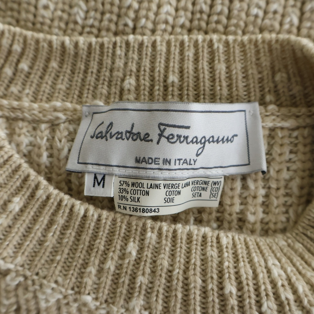 FERRAGAMO(フェラガモ) 長袖ニット ベージュ #M 136180843