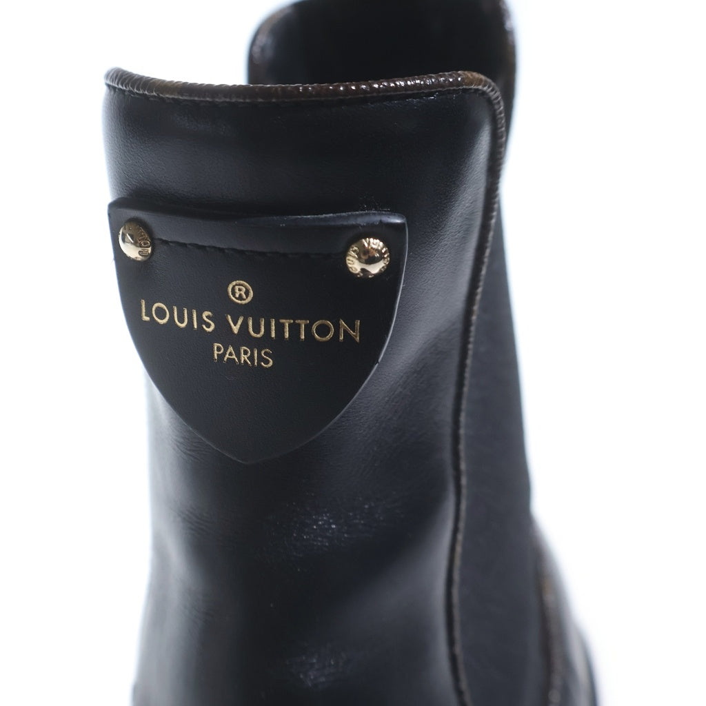 LOUIS VUITTON(ルイヴィトン) モノグラム LVボブールライン レザー サイドゴアブーツ ブラック MA0220 レディース