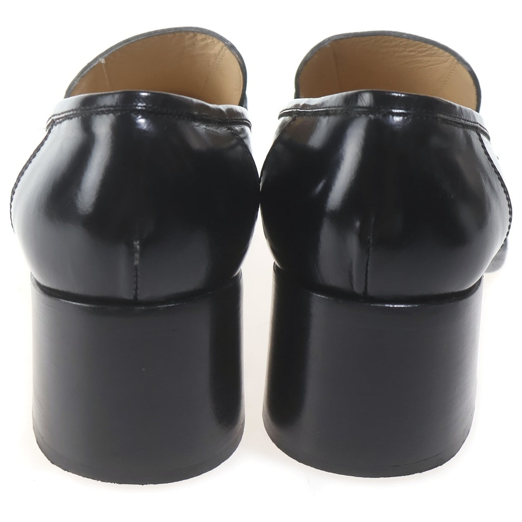 GUCCI(グッチ) ホースビット ヒールローファー ハイヒール 革靴 レザー ゴールド金具 ブラック レディース