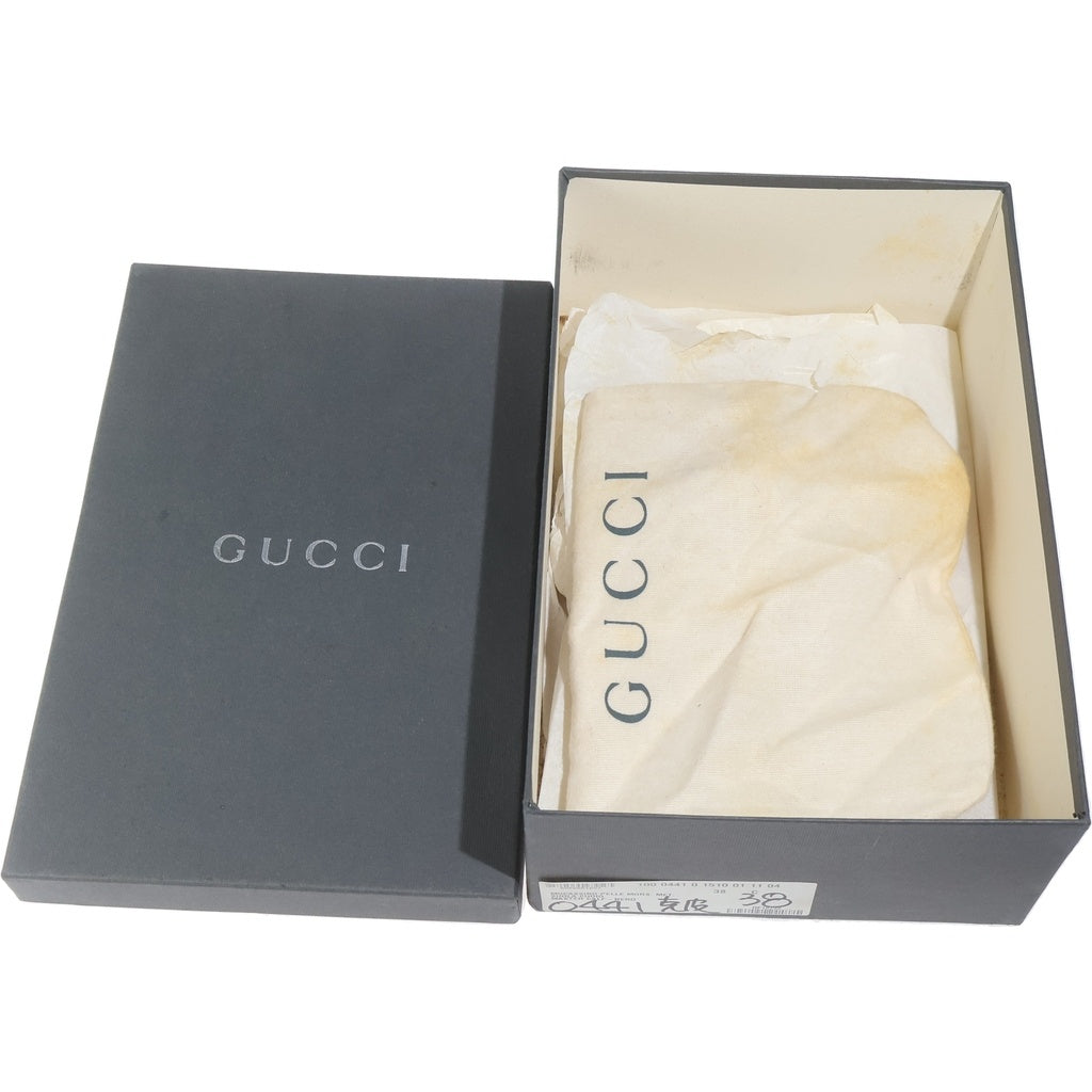 GUCCI(グッチ) ホースビット ヒールローファー ハイヒール 革靴 レザー ゴールド金具 ブラック レディース
