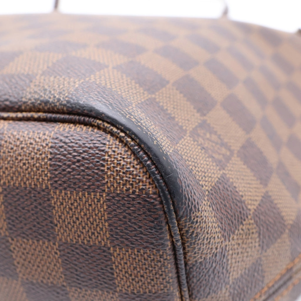 LOUIS VUITTON(ルイヴィトン) ネヴァーフルMM ダミエ トートバッグ ハンドバッグ ブラウン レザー×PVC N51105 ゴールド金具 レディース