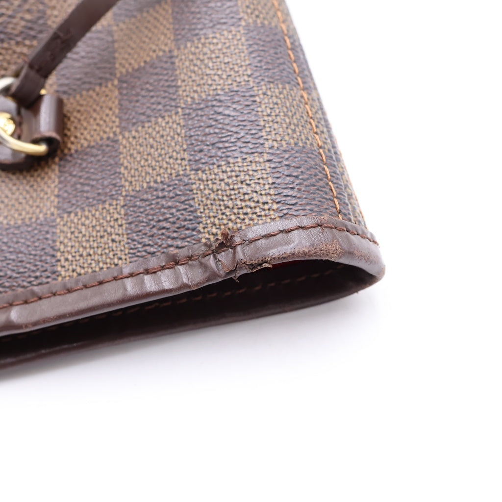 LOUIS VUITTON(ルイヴィトン) ネヴァーフルMM ダミエ トートバッグ ハンドバッグ ブラウン レザー×PVC N51105 ゴールド金具 レディース