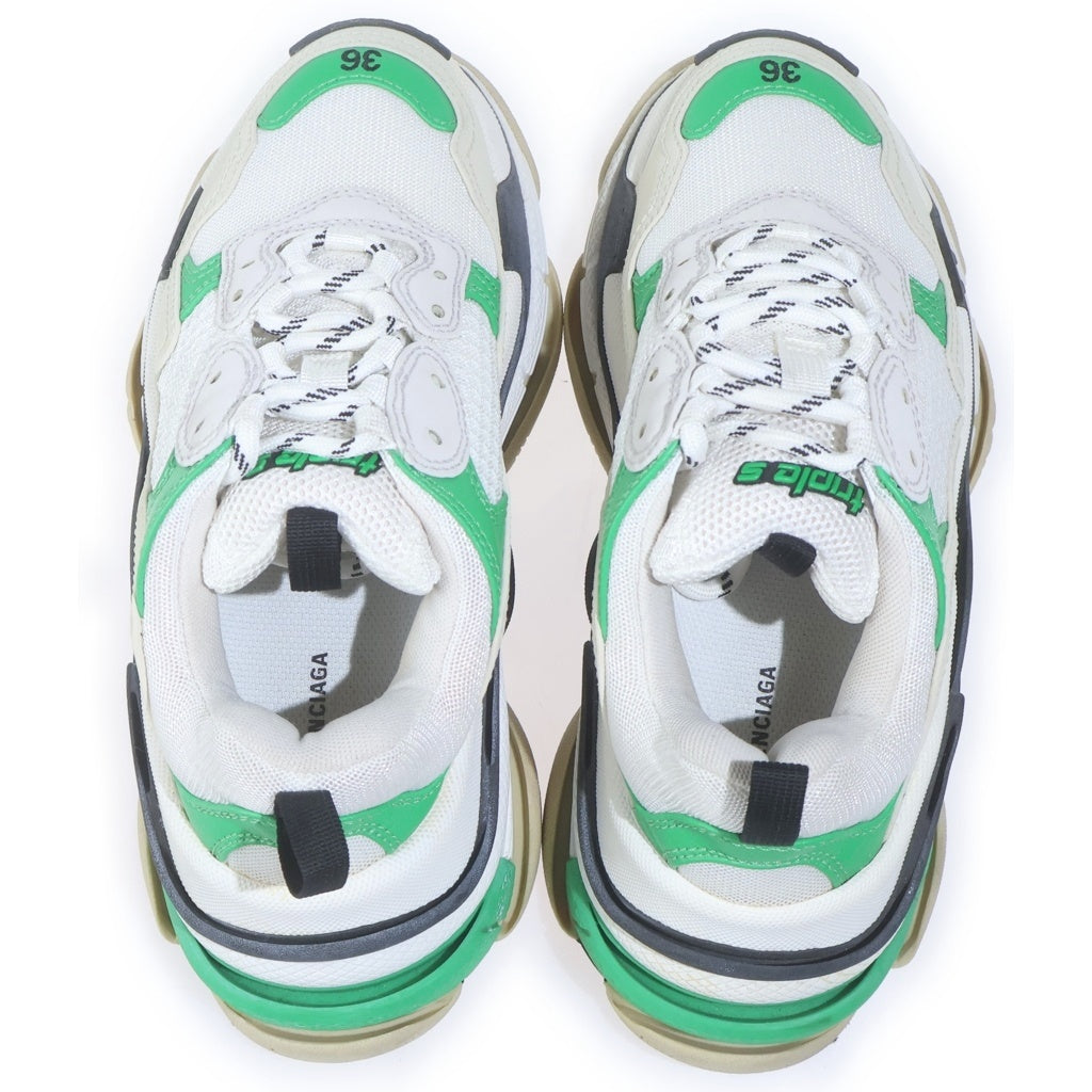 BALENCIAGA(バレンシアガ) Triple S トリプルエス ローカットシューズ スニーカー ホワイト/グリーン レディース 524039