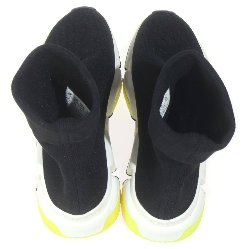 BALENCIAGA(バレンシアガ) スピードトレーナー ニット ソックス ハイカットシューズ スニーカー ブラック/イエロー レディース