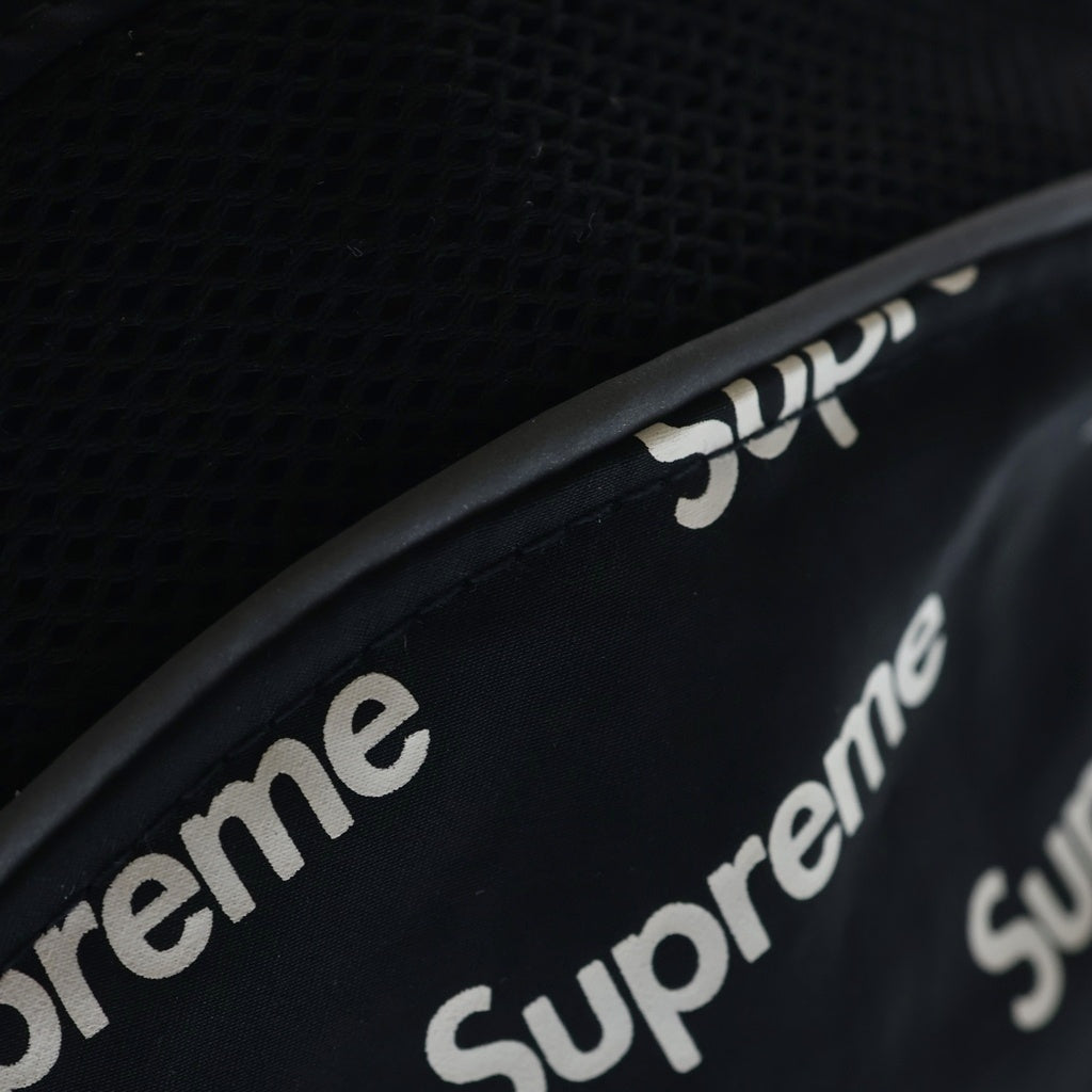 SUPREME(シュプリーム) 18SS Diagonal Logo Side Panel Camp Cap ダイアゴナルロゴプリント サイドパネル キャンプキャップ 帽子 ブラック レディース
