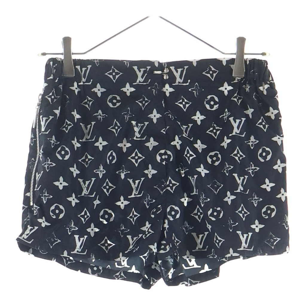 LOUIS VUITTON(ルイヴィトン) 20SS モノグラム 総柄プリント ナイロン ショート ハーフパンツ ショーツ ブラック RW201W DFU FIPA12 レディース