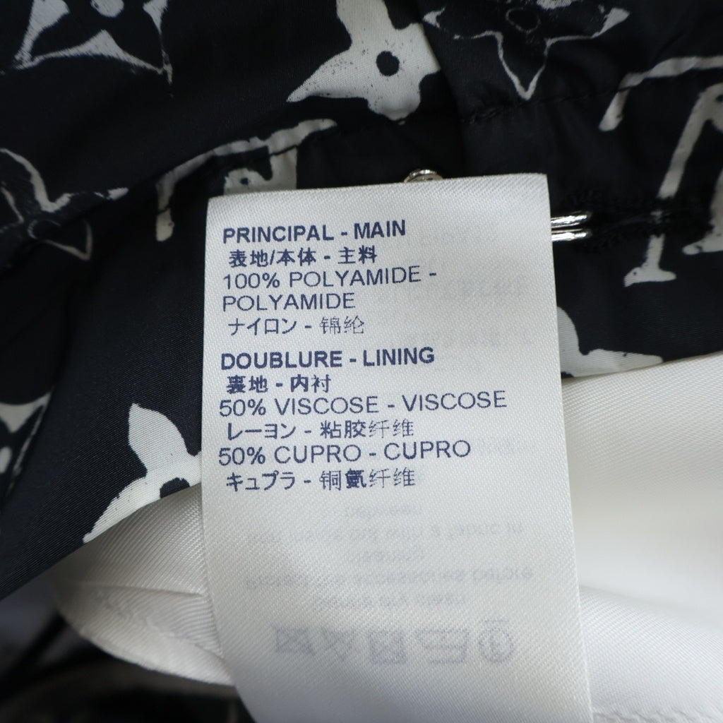 LOUIS VUITTON(ルイヴィトン) 20SS モノグラム 総柄プリント ナイロン ショート ハーフパンツ ショーツ ブラック RW201W DFU FIPA12 レディース
