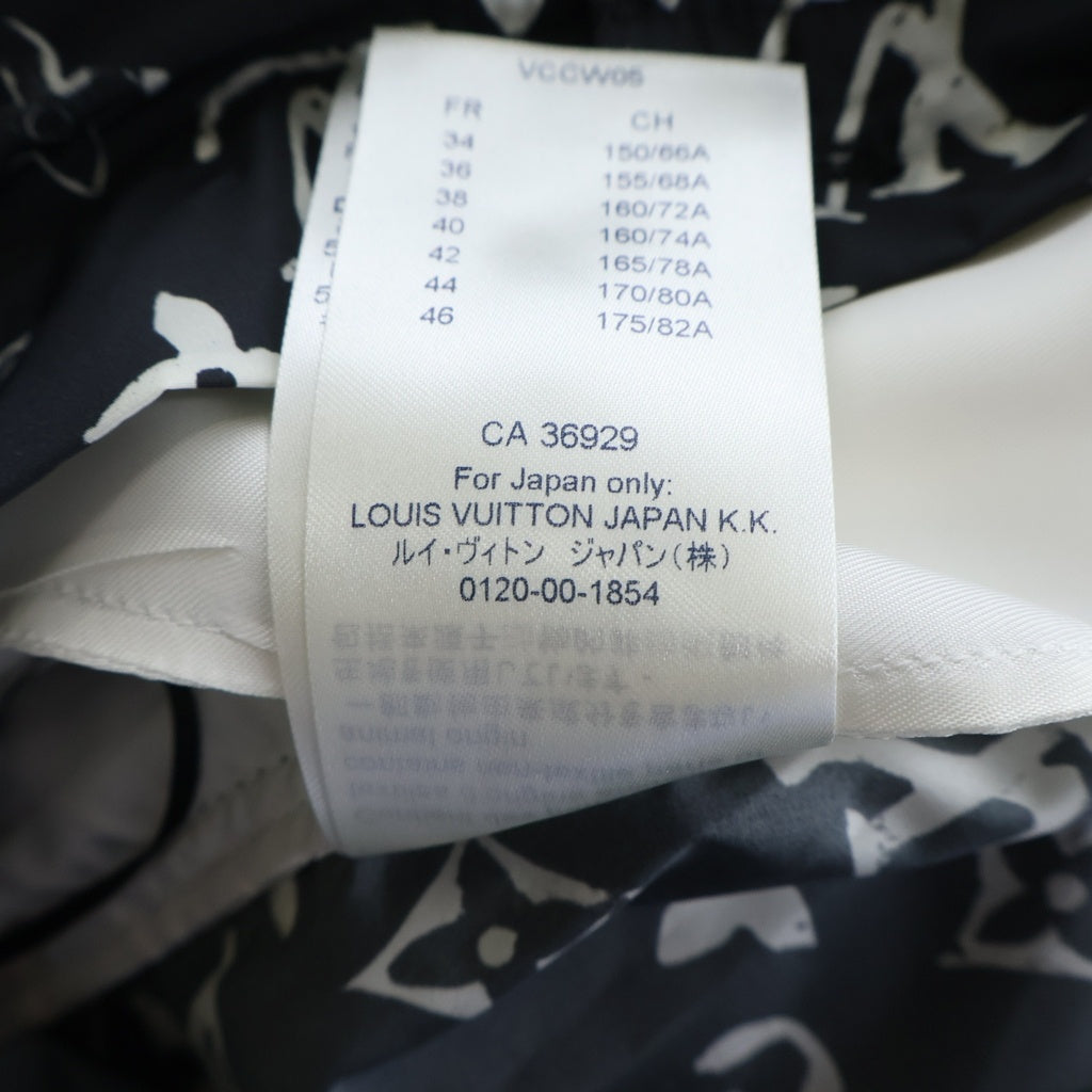 LOUIS VUITTON(ルイヴィトン) 20SS モノグラム 総柄プリント ナイロン ショート ハーフパンツ ショーツ ブラック RW201W DFU FIPA12 レディース