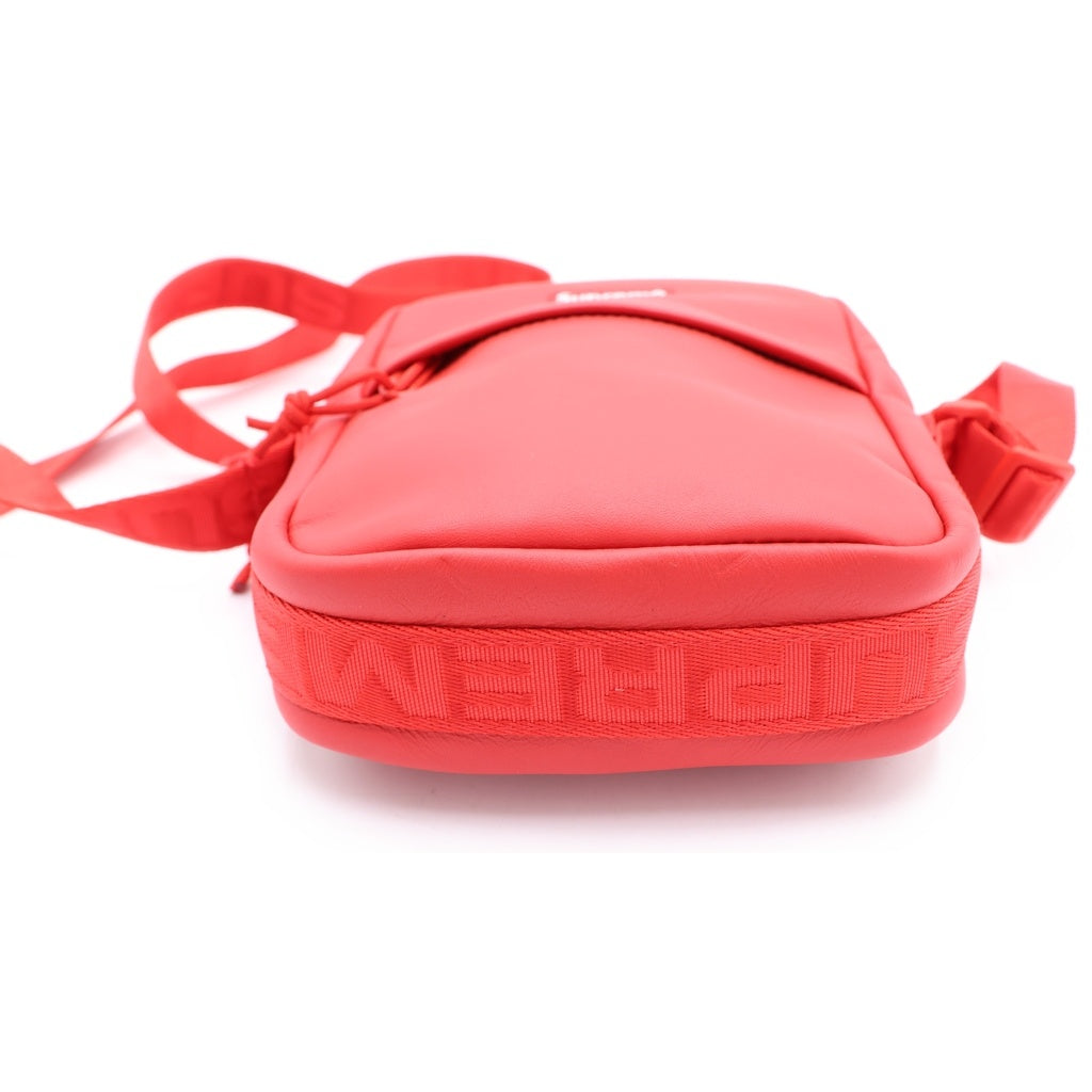 SUPREME(シュプリーム) 23AW Leather Shoulder Bag ボックスロゴ レザー ショルダーバッグ レッド レディース