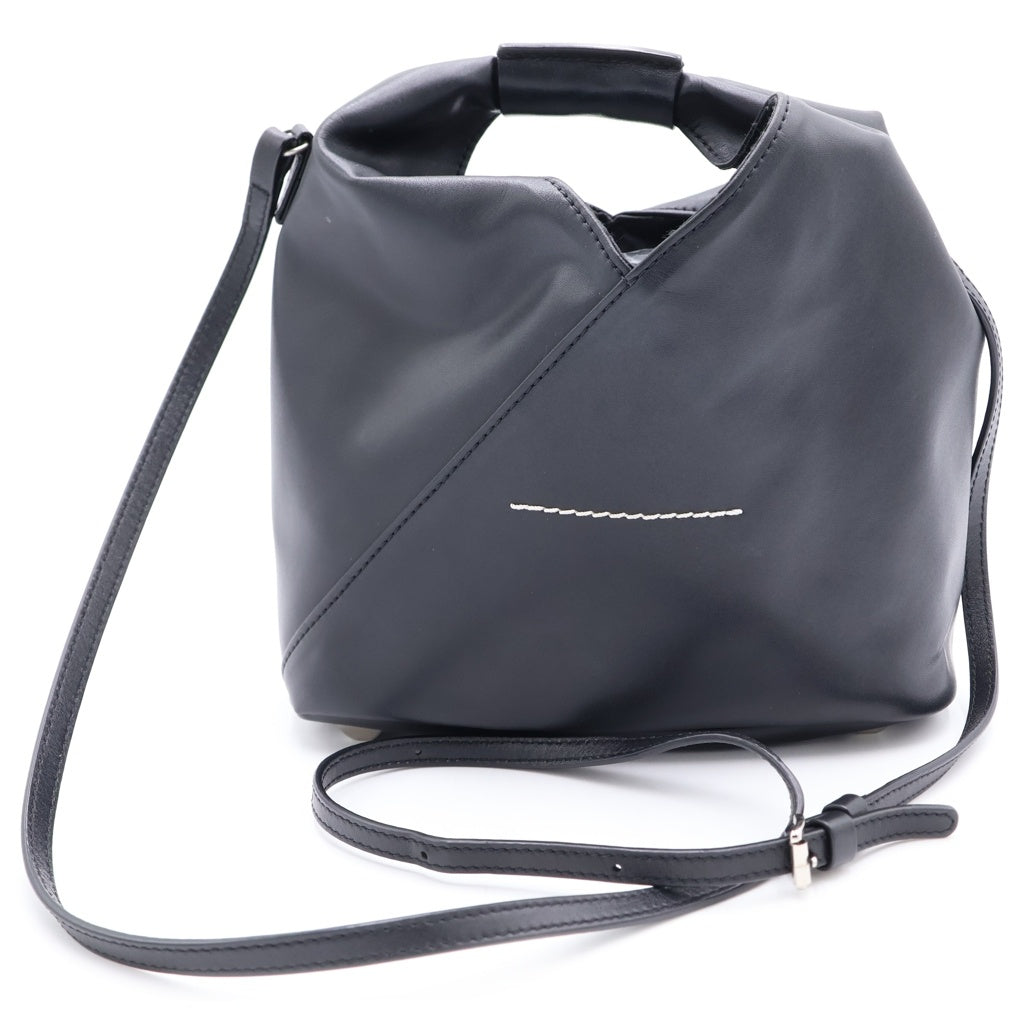MM6 Maison Margiela(エムエムシックスメゾンマルジェラ) ジャパニーズ フェイクレザー クロスボディ ショルダーバッグ ブラック S54WD0106 レディース