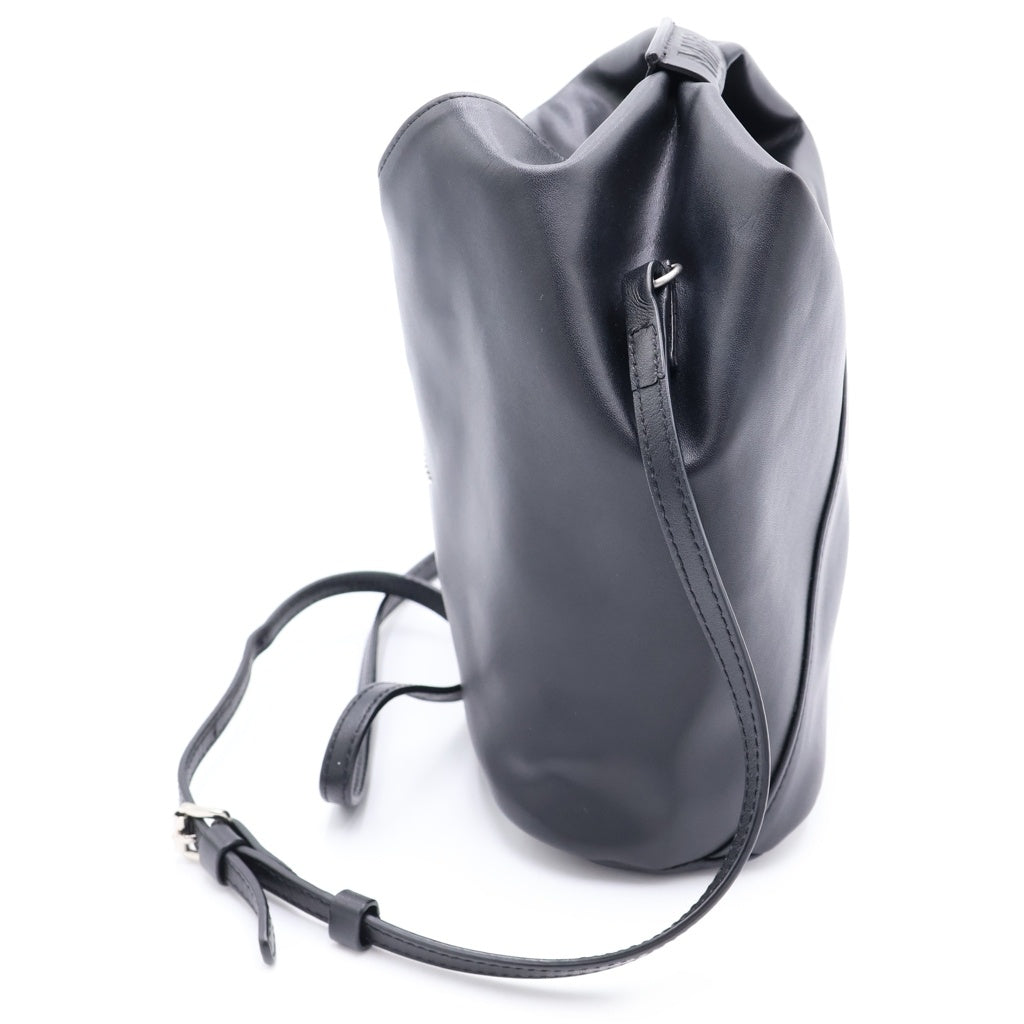 MM6 Maison Margiela(エムエムシックスメゾンマルジェラ) ジャパニーズ フェイクレザー クロスボディ ショルダーバッグ ブラック S54WD0106 レディース