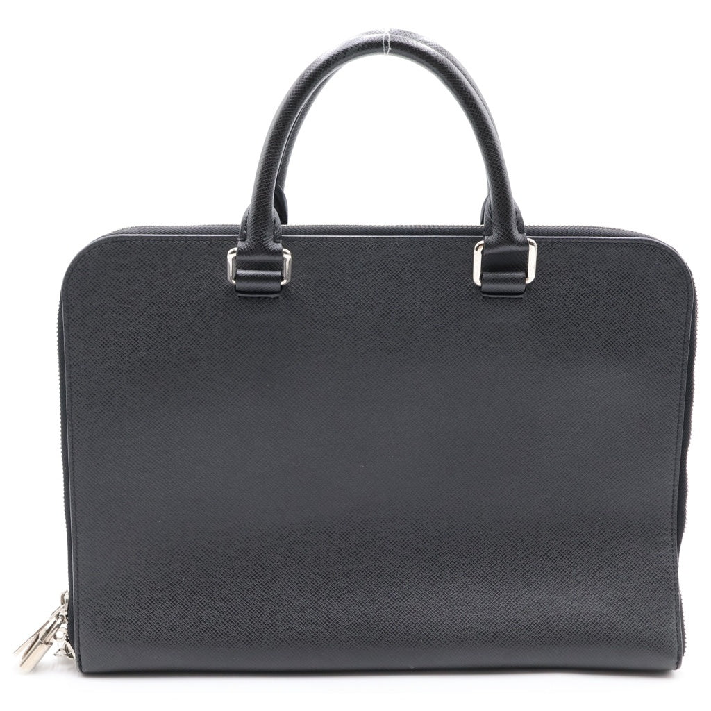 LOUIS VUITTON(ルイヴィトン) タイガ ポルトドキュマン スリム ハンドバッグ ビジネスバッグ ブラック レザー M30628 シルバー金具