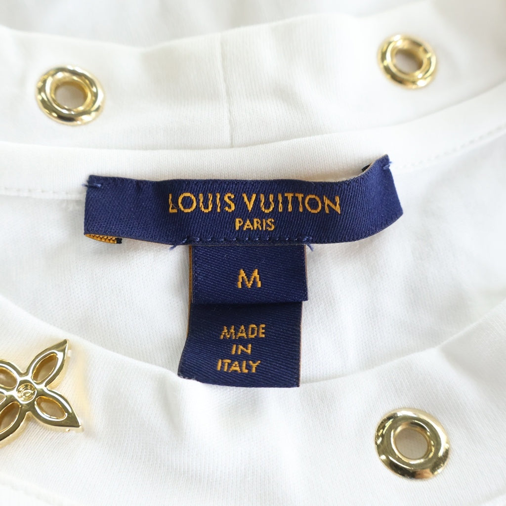 LOUIS VUITTON(ルイヴィトン) 19SS サイドストラップ 半袖Tシャツ カットソー ホワイト RW191W JG2 FGTS03 レディース