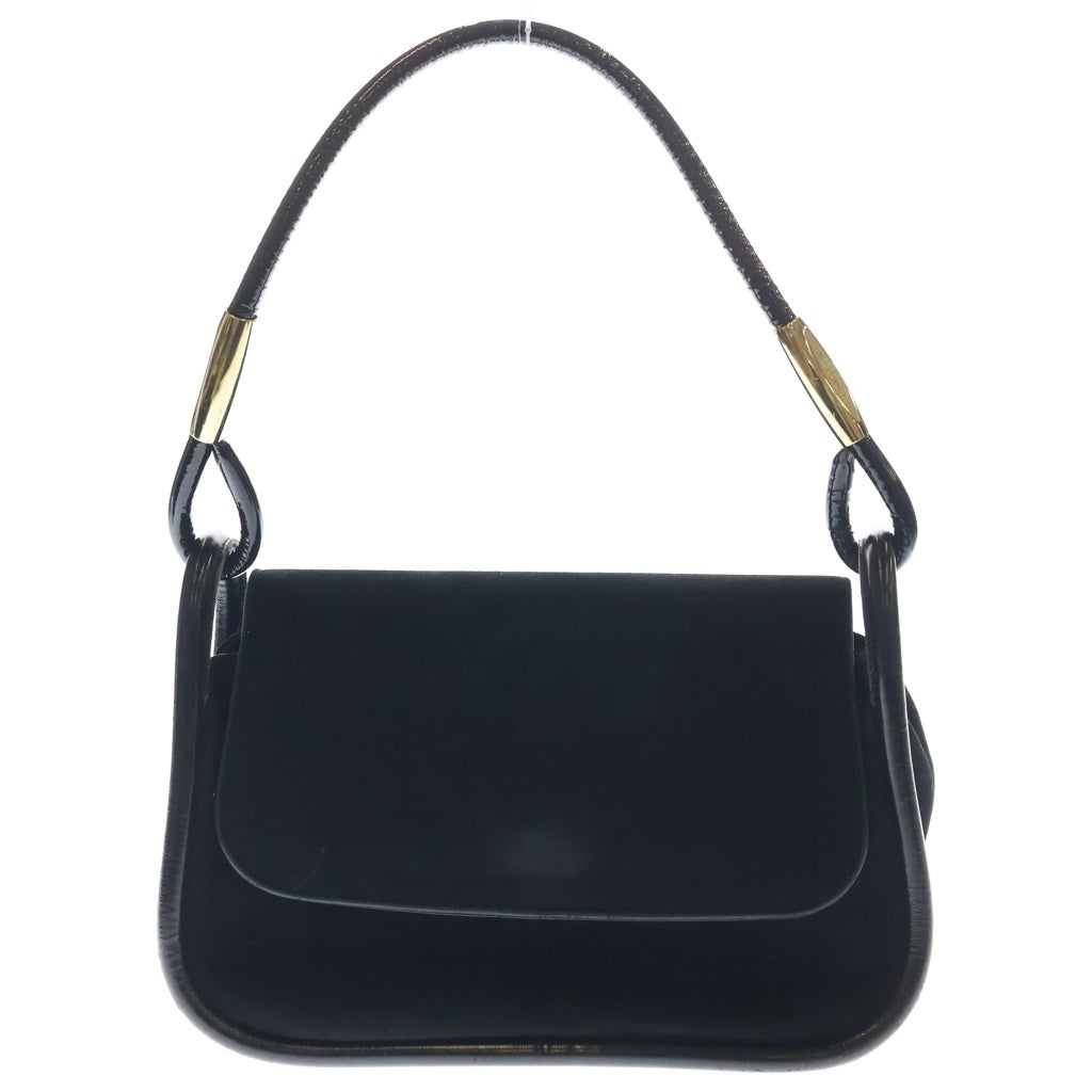 GUCCI(グッチ) ワンショルダーバッグ ハンドバッグ ブラック スエード×パテント 001・2684 ゴールド金具 レディース