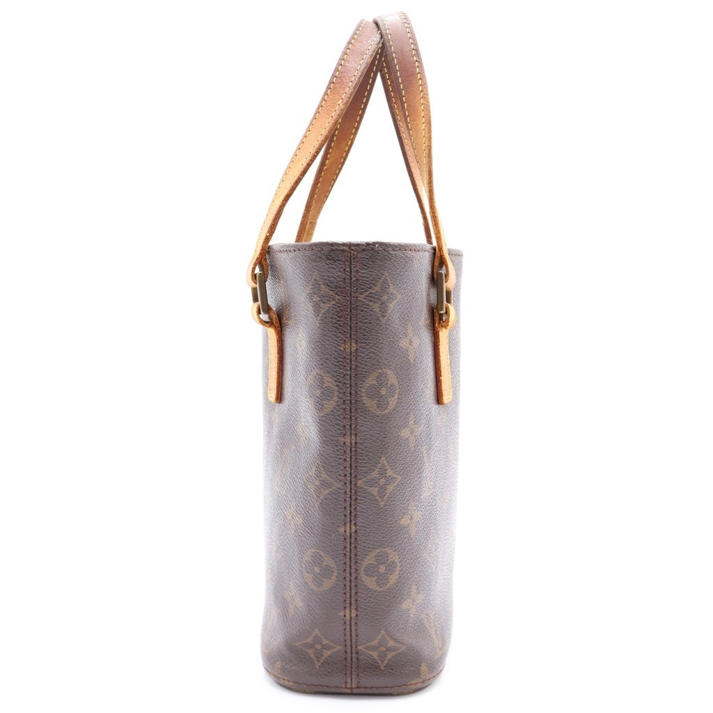 LOUIS VUITTON(ルイヴィトン) モノグラム ヴァヴァンPM ハンドバッグ ブラウン レザー×PVC M51172 ゴールド金具 レディース