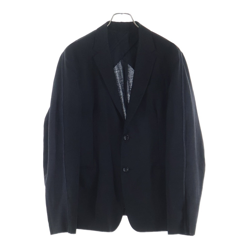 BALENCIAGA(バレンシアガ) コットン切り替え 2Bテーラードジャケット ウール モヘヤ ブラック V05 411805 TAI10 1087