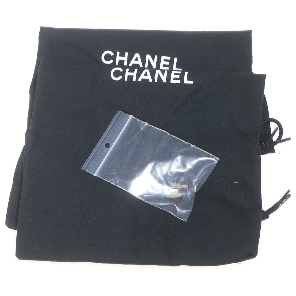 CHANEL(シャネル) カメリア キャンバス ヒールパンプス ネイビー #36 レディース