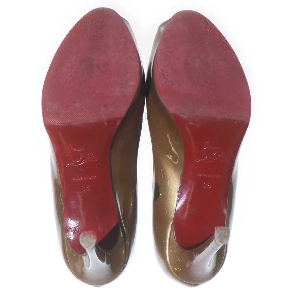 CHRISTIAN LOUBOUTIN(クリスチャンルブタン) ヒールパンプス カーキ パテント #36 レディース