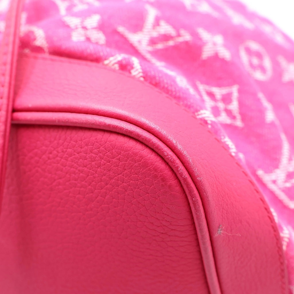 LOUIS VUITTON(ルイヴィトン) モノグラムデニム ノエフルMM 2WAYバッグ ハンドバッグ ショルダーバッグ ピンク レザー×デニム M40870 ゴールド金具 レディース
