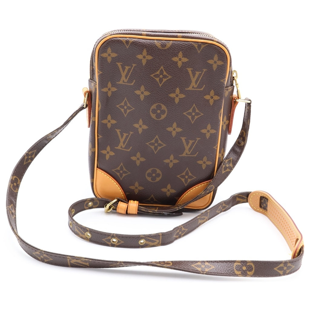 LOUIS VUITTON(ルイヴィトン) モノグラム アマゾン ショルダーバッグ ミニバッグ ブラウン レザー×PVC M45236 ゴールド金具 レディース